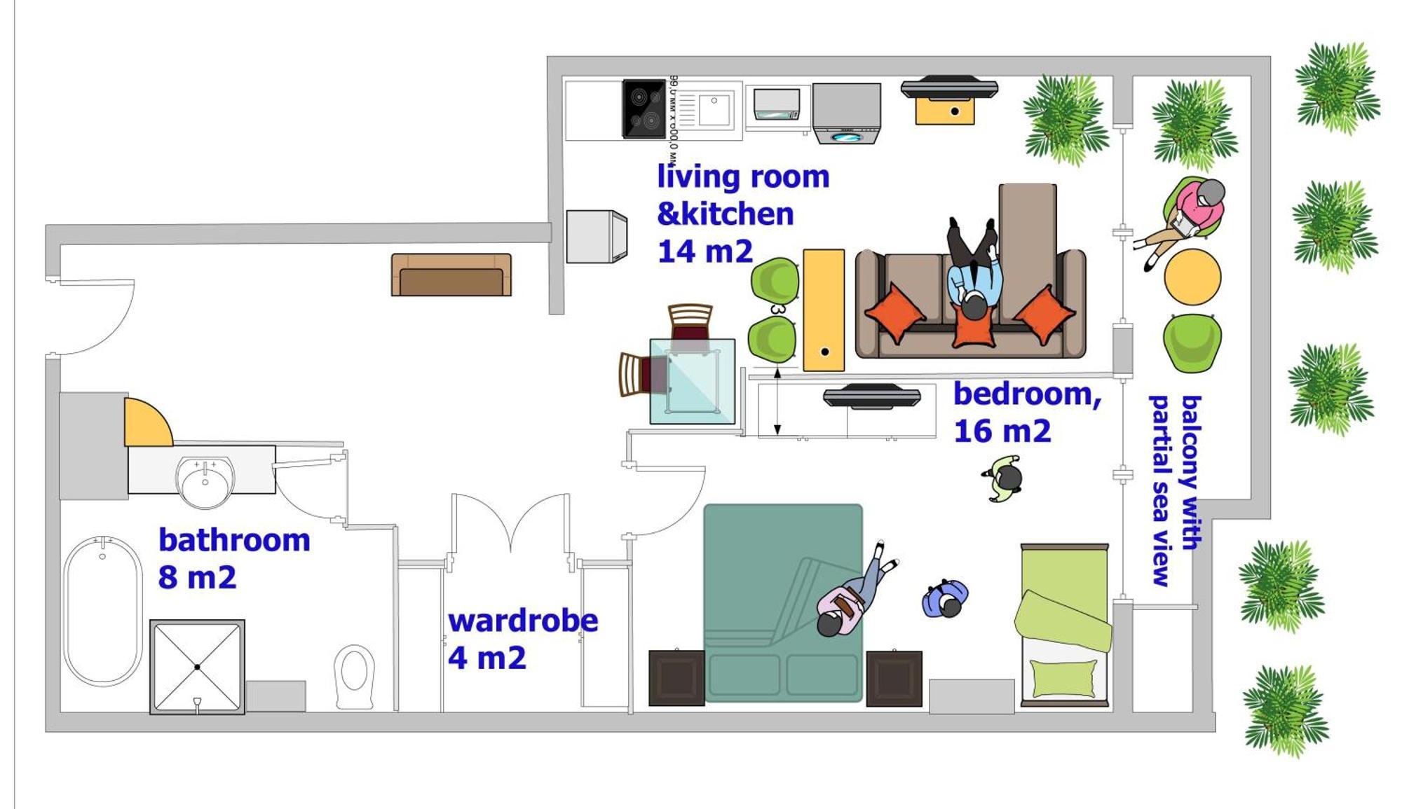 Karon Hill Family Apart 72 M2 Seaview ภายนอก รูปภาพ